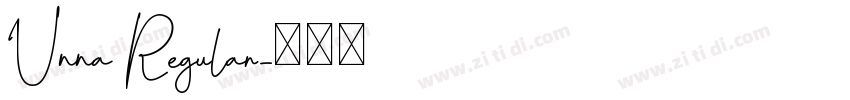 Unna Regular字体转换